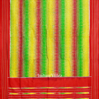 Exclusive Red Green Pochampally Ikat Handloom Silk Saree