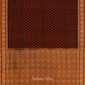 Coffee with Brown Odisha Sambalpuri Pure Cotton Saree