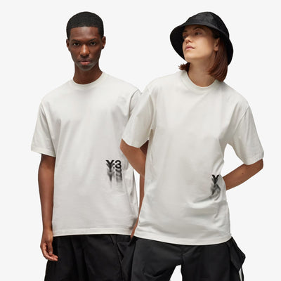 Y-3 | GRAPHIC SHORT SLEEVE TEE  { OWHITE