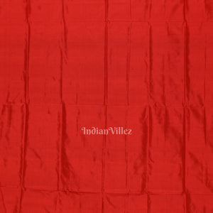 Deep Black Red Tribal Theme Sambalpuri Silk saree