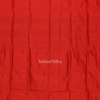 Deep Black Red Tribal Theme Sambalpuri Silk saree