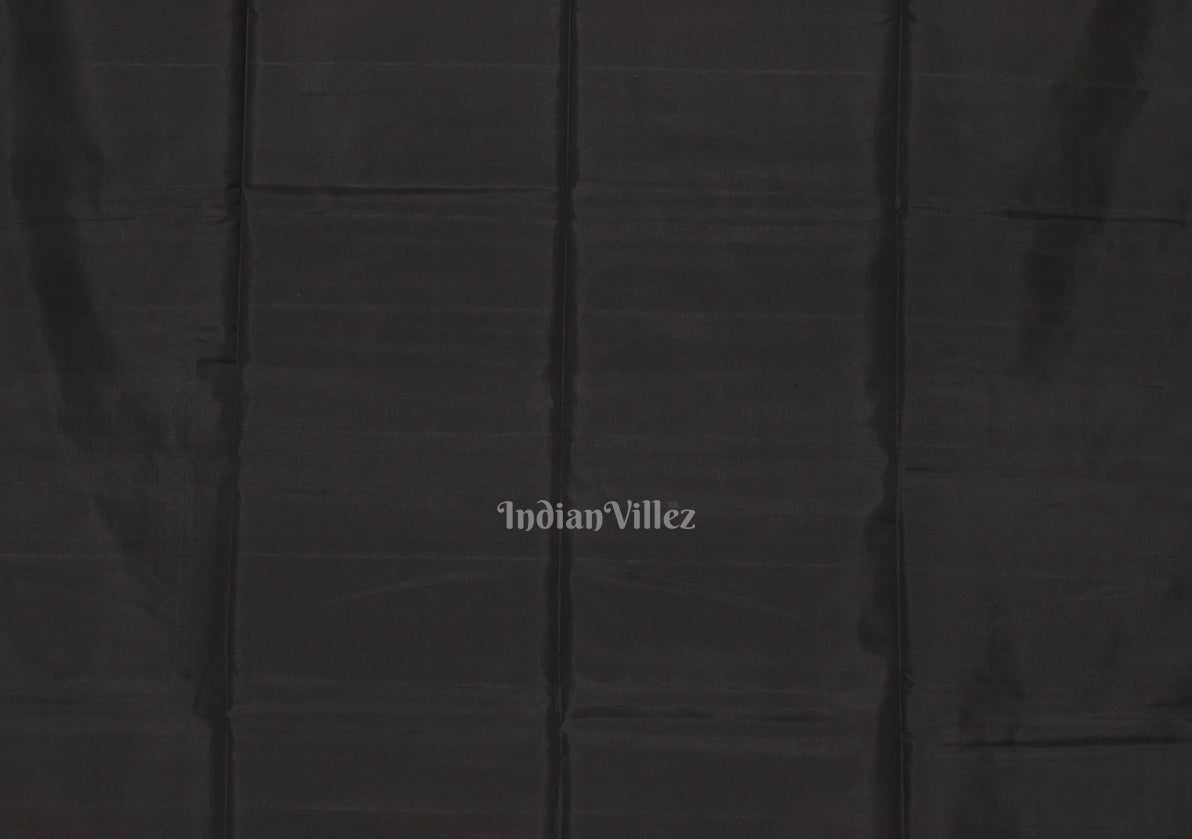 Black Pure Kanjivaram Soft Silk Saree