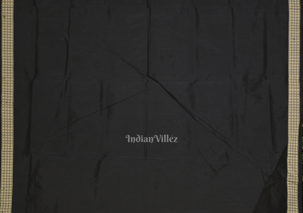 Coffee Black Buti Bomkai Sambalpuri Silk Saree