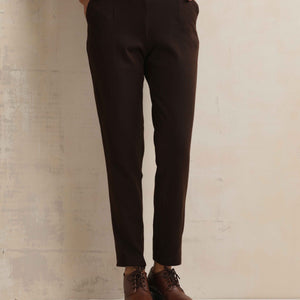 trueBrowns Brown Woollen Pants