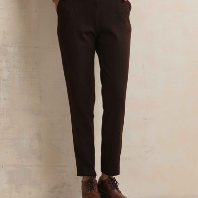 trueBrowns Brown Woollen Pants