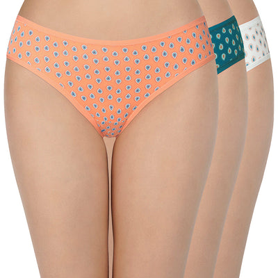 Printed Low Rise Bikini (Pack of 3) - C515