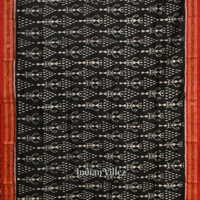 Black Tribal Art Odisha Ikat Khandua Silk Saree
