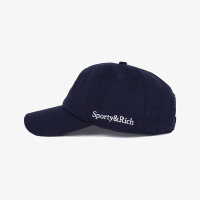 SPORTY & RICH | BOUCLE S WOOL CAP { NAVY
