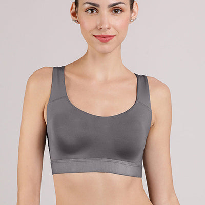 Elements Cotton Lined Low Impact Sports Bra - Volcanic Glass