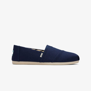 Toms | ORGANIC COTTON DARK NAVY CANVAS SLIP ONS  { NAVY