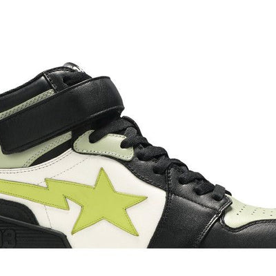 A Bathing Ape Block Sta Hi Black Lime