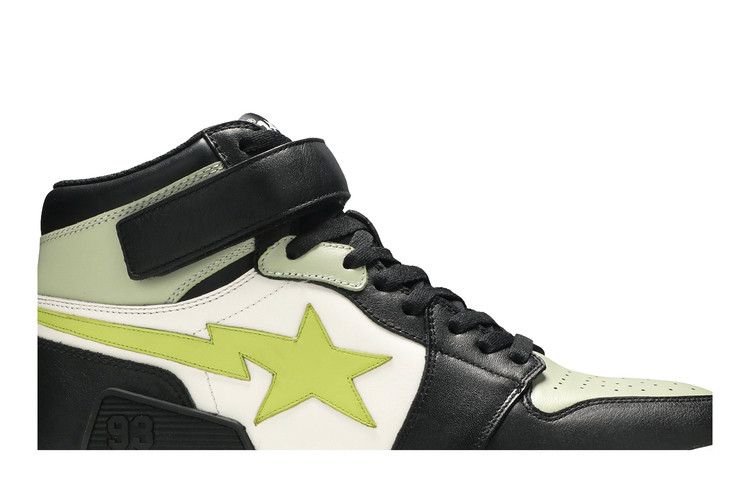 A Bathing Ape Block Sta Hi Black Lime