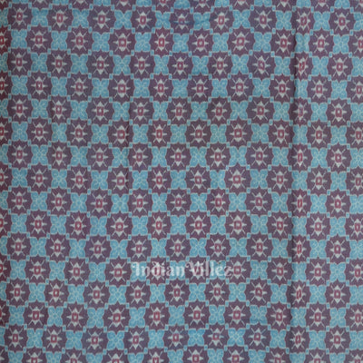Blue Butterfly Theme  Sambalpuri Odisha Ikat Cotton Fabric