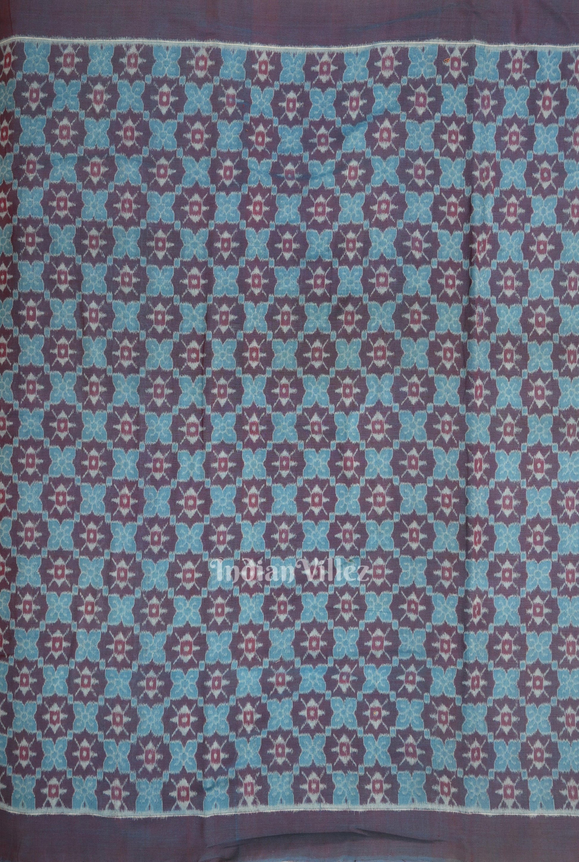 Blue Butterfly Theme  Sambalpuri Odisha Ikat Cotton Fabric