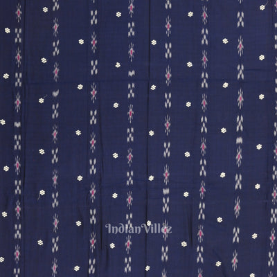 Blue Red Pasapali Bandha Sambalpuri Cotton Dress set & Dupatta
