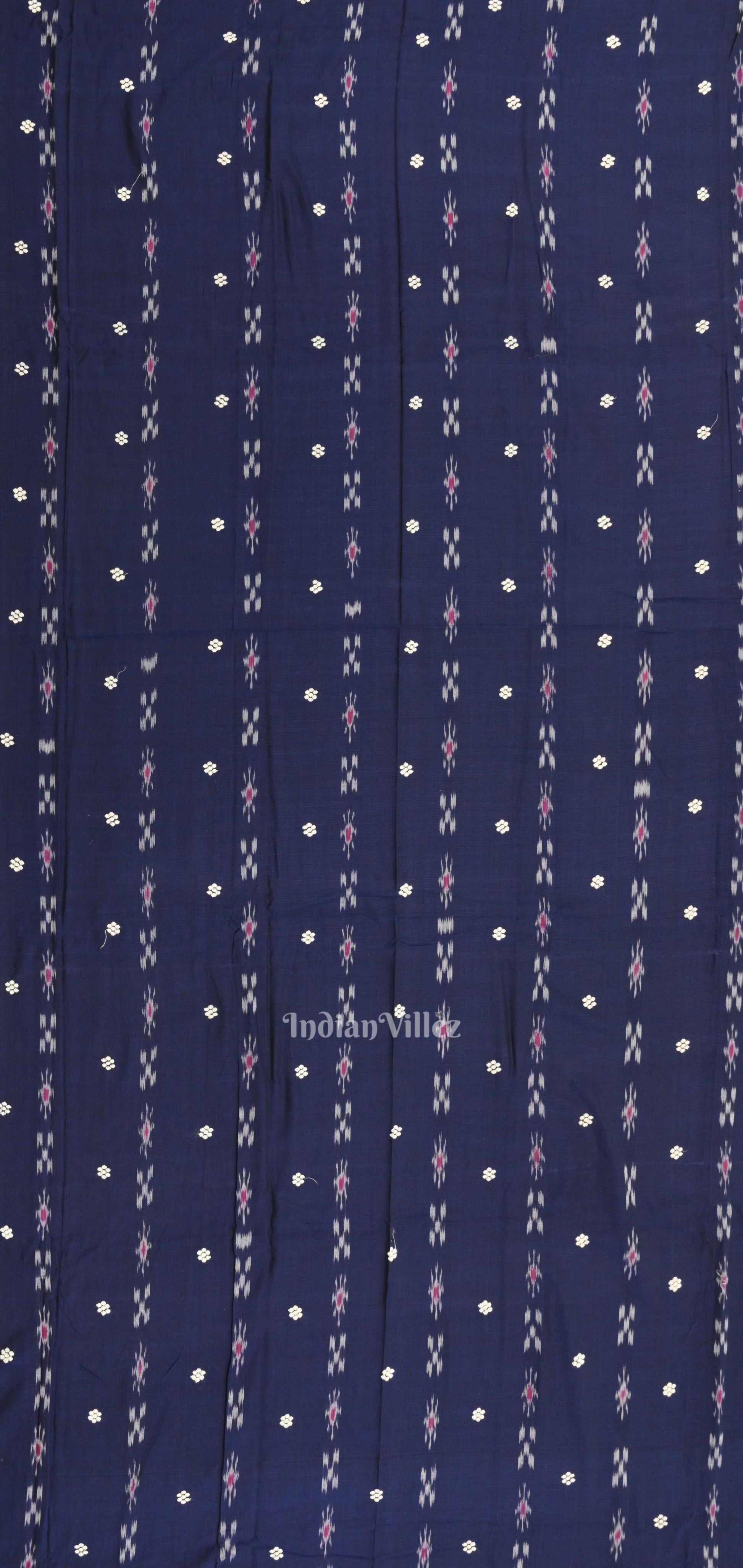 Blue Red Pasapali Bandha Sambalpuri Cotton Dress set & Dupatta