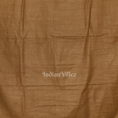 Caramel Musical Theme Hand-Painted Pattachitra Saree