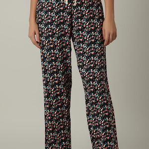 Full Length Pyjama Bottom - Black Beauty Floral Print