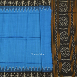 Black Blue Odisha Ikat Sambalpuri Dress Set & Dupatta