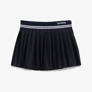 SPORTY & RICH | ABIGAIL WOOL PLEATED SKIRT { NAVY