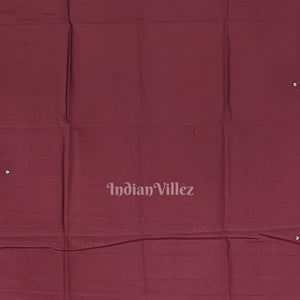 Magenta Ramayan Theme Hand-Painted Pattachitra Saree