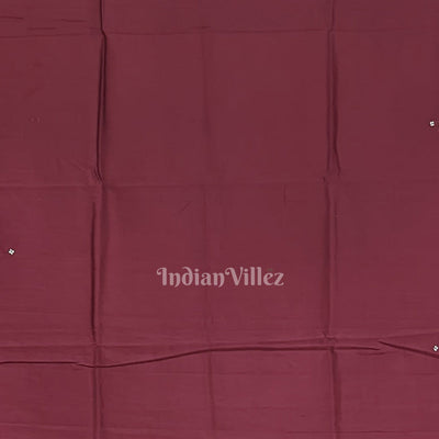 Magenta Ramayan Theme Hand-Painted Pattachitra Saree