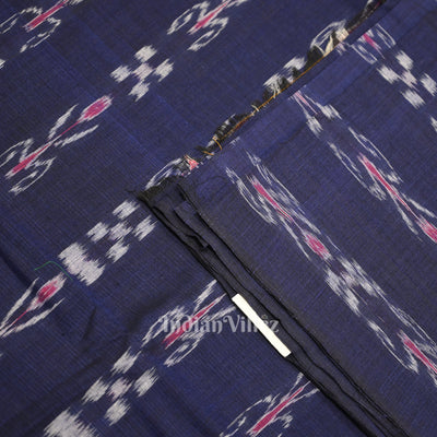 Blue Mayur Chandrika Sambalpuri Ikat Cotton Fabric