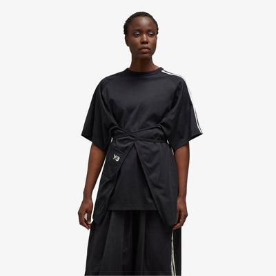 Y-3 | SAIL CLOSURE SHORT SLEEVE TEE  { BLACK