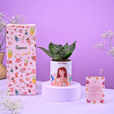 Snake Green in Ceramic Pot Women's Day Gift