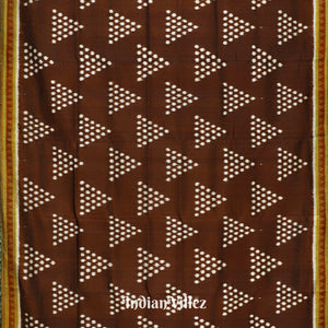 Coffee Jhoti Theme Dongria Border Contemporary Silk Saree