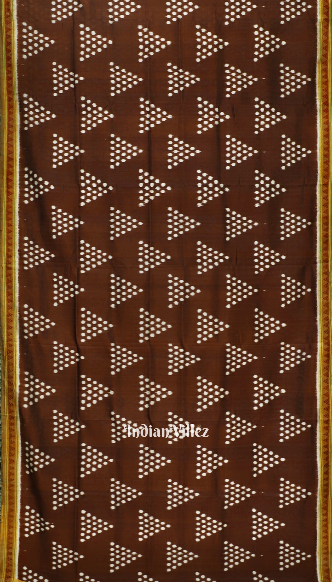 Coffee Jhoti Theme Dongria Border Contemporary Silk Saree