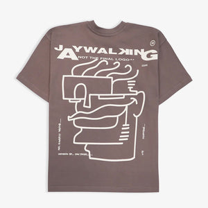 JAYWALKING | ART FACE 8.0 T-SHIRT { BROWN