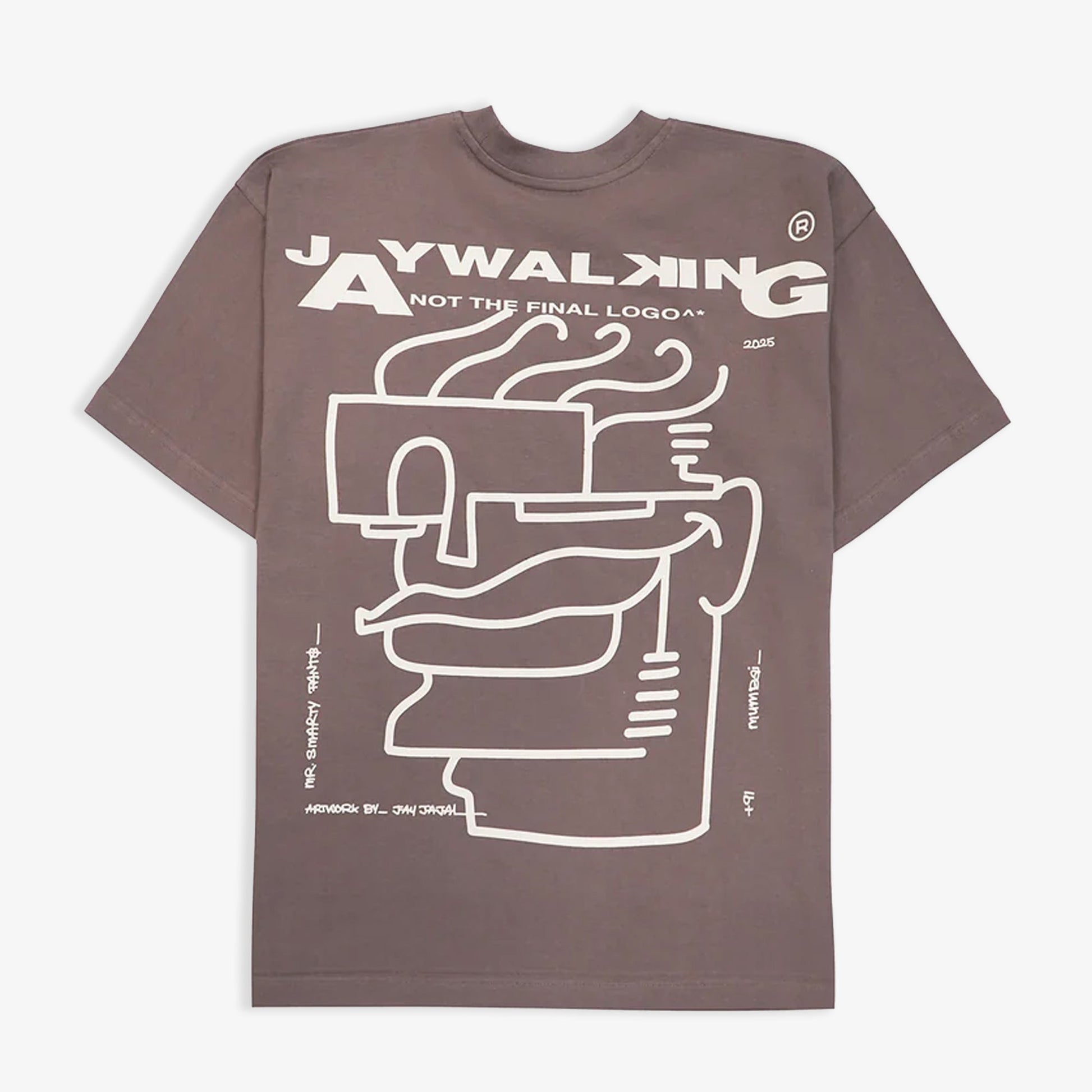JAYWALKING | ART FACE 8.0 T-SHIRT { BROWN