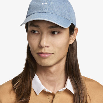 NIKE | CLUB UNSTRUCTURED DENIM CAP { AEGEAN STORM/THUNDER BLUE/WHITE