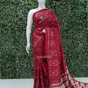 Rani Dual Tone Odisha Ikat Contemporary Silk Saree