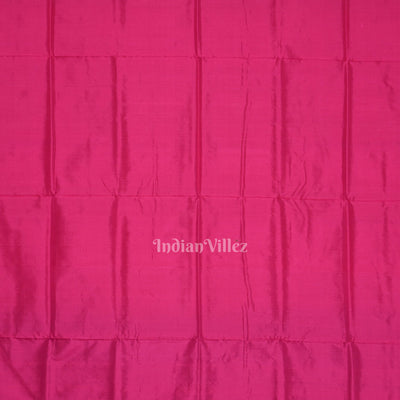 Dark Black Rani Pink Mango with Butta Design Bomkai Sambalpuri Silk Saree