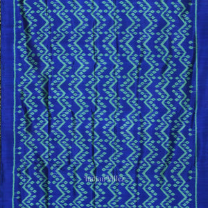 Royal Blue Waves Design Contemporary Designer Saree