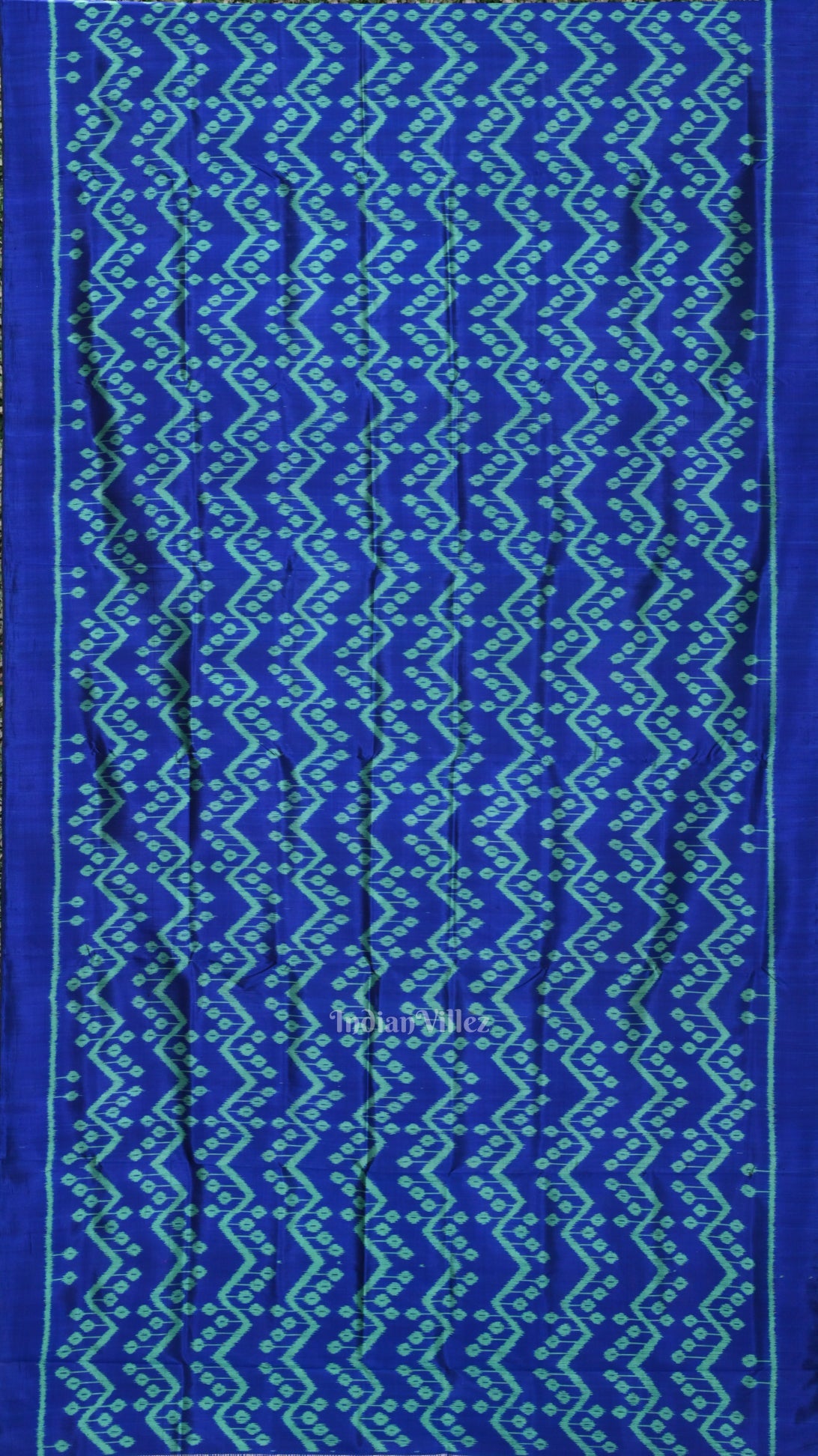 Royal Blue Waves Design Contemporary Designer Saree