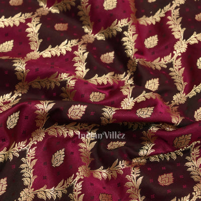 Mulberry Purple Rangkart Mashru Satin Banarasi Saree