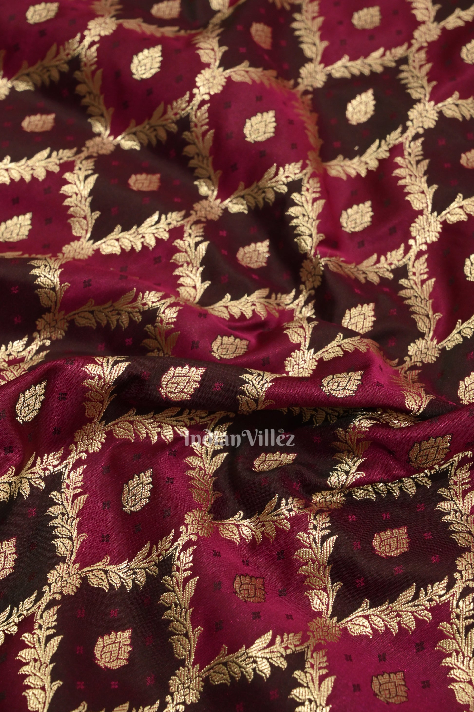 Mulberry Purple Rangkart Mashru Satin Banarasi Saree