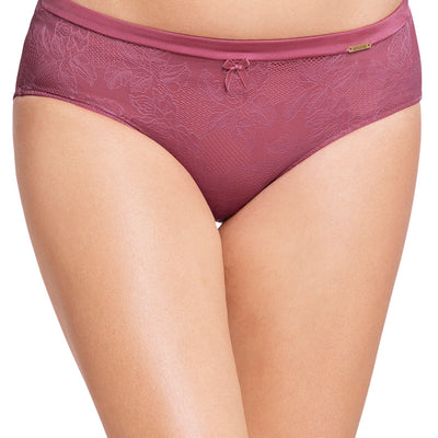 Lace Low Rise Seamed Hipster Panty - Malaga