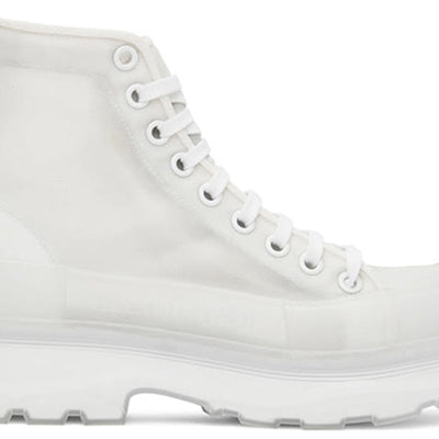 Alexander Mcqueen Tread Slick Boot White White Clear Sole