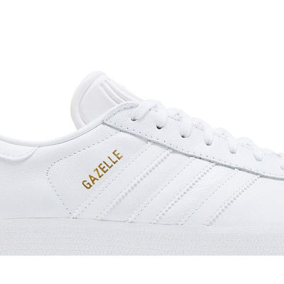 adidas Gazelle White/White-Gold Metallic