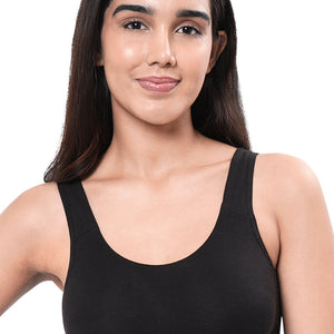 All Day Lounge Solid Non Padded Non-Wired Bra - Black