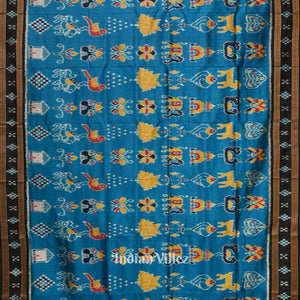 Cupper Sulphate Black Pasapali Nabakothi Nabarangi Khandua Silk Saree