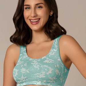 All Day Lounge Solid Non Padded Non-Wired Bra - Jiao Floral Print