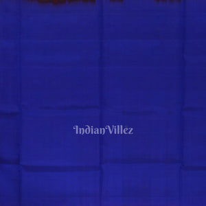 Red Wth Blue Dual Tone Pochampally Ikat Handloom Silk Saree