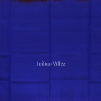 Red Wth Blue Dual Tone Pochampally Ikat Handloom Silk Saree
