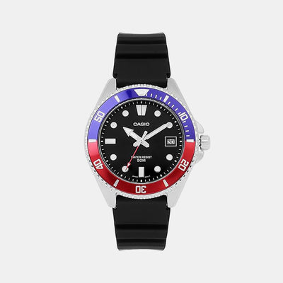 Enticer Men Quartz Black Dial Analog Resin Watch A2194