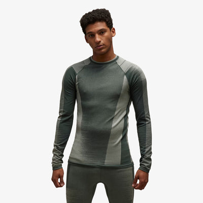 Y-3 | ENGINEERED KNIT LONG SLEEVE BASELAYER TEE  { WONDER SILVER